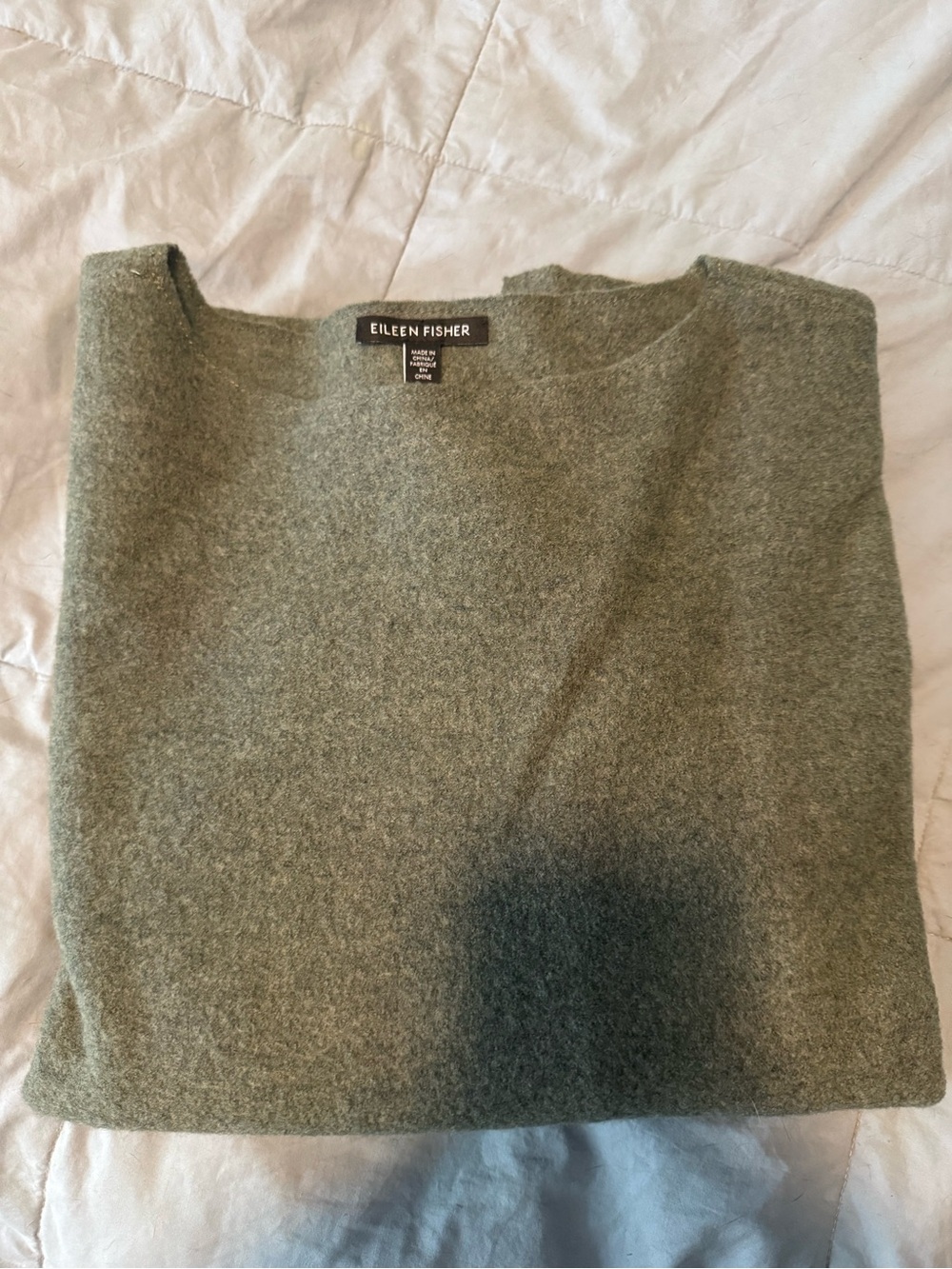 Eileen Fisher Men's Olive Sweater Crewneck